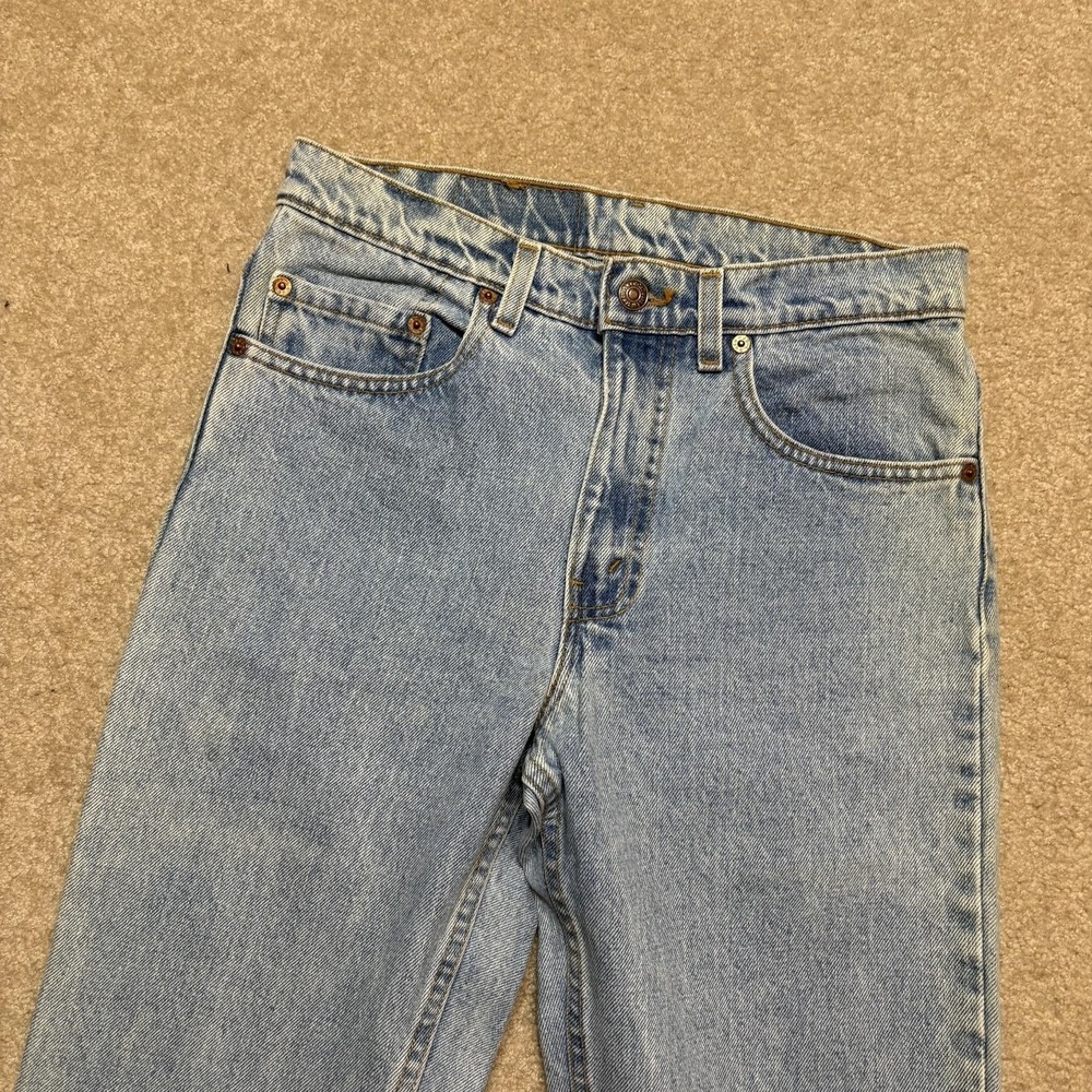 Vtg Levis 512 Jeans Mens‎ 29x33 Blue Slim Tapered Denim Pants Light Wash USA 90s - Picture 12 of 16